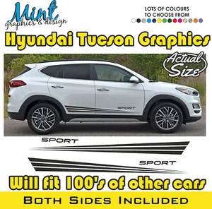 Hyundai Tucson SUV Santa Fe Sport Streifen Aufkleber Sticker Grafik KEINE P&P 009 - Bild 1 von 4