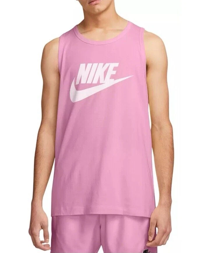Nike Sportswear Men’s Pink Futura Icon Gym Tank Top Small AR4991-621