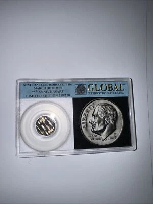 2003 P Roosvelt Dime Waffle Cancelled. Brilliant Uncirculated - Image 1 of 2