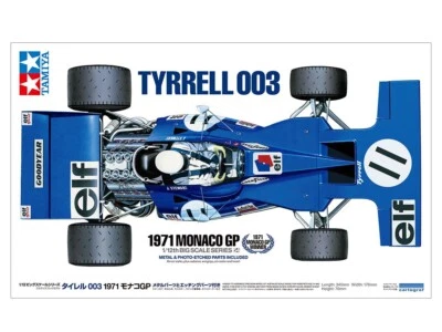 Tamiya 12054 Tyrrell 003 1971 Monaco Gp 1/12 Scala Plastica Gara Kit Auto T48 - Immagine 1 di 4