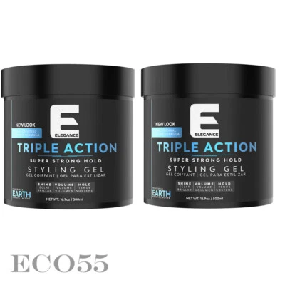 Elegance hair gel triple action earth extra strong hold 2 of 500ml - Image 1 of 2