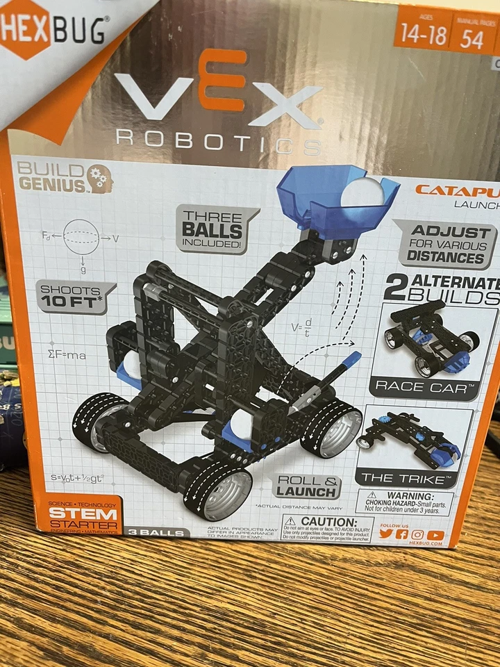 Vex Robotics Catapult Launcher HEXBUG 115 PC Construction Kit Shoot 10 FT