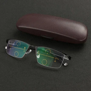 Transition Photochromic Varifocals Reading Glasses Readers Mens 1.0~3.0 Classic - Picture 1 of 13