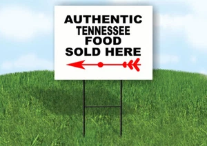 TENNESSEE AUTHENTIC FOOD LEFT ARROW Hofschild mit Ständer RASENSCHILD einzeln - Bild 1 von 5