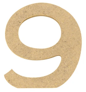 Número De Madera MDF 5 X 1,2 Cm Número 9 (Nuevo) - Imagen 1 de 1