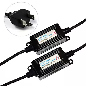 2X LED Headlight Canbus Error Free Anti Flicker Resistor Canceller Decoder H4 - Picture 1 of 5