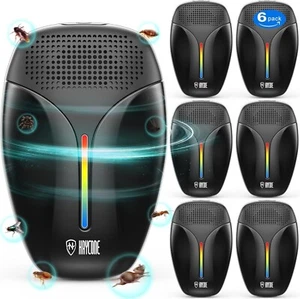 Upgraded Ultrasonic Repeller & Insect Indoor Repeller,3 Mode Switching,6 Packs - Picture 1 of 7