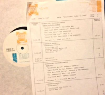 6/2/87 SOLID GOLD SCRAPBOOK FEATURES 19 HITS OF TODAY IN 1965: BEACH BOYS, BYRDS - Image 1 of 2