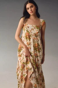 By Anthropologie Sleeveless Square-Neck Maxi Dress Size M - Picture 1 of 11