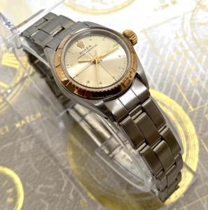 The Rolex Oyster Perpetual 6804 “Zephyr” Ladies Auto Watch 18K Gold Bezel Boxed - Picture 1 of 22