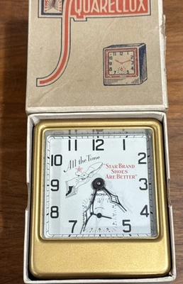 Vintage 1930s Ansonia Wind-Up Star Brand Shoes Desk Alarm Clock In Box - Image 1 of 4