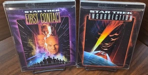 Star Trek IX: Insurrection + First Contact(4K)-Slipcovers w/SLEEVES-NEW-Free S&H - Picture 1 of 14