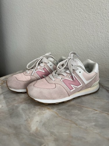 Scarpe sneakers New Balance 574 classiche rosa bambino grande taglia 1 5