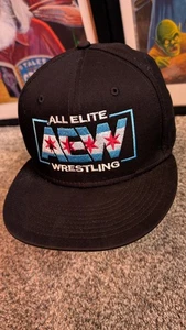 AEW All Elite Wrestling Chicago Flag Logo New Era 9FIFTY Snapback Hat Cap Black - Picture 1 of 12