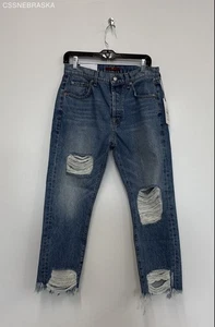 7 FOR ALL MANKIND Blue HIGH WAIST JOSEFINA SKINNY BOYFRIEND JEANS WOMEN’S - 27 - Picture 1 of 6