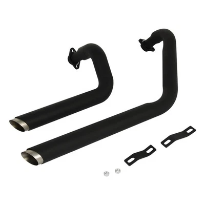 For Kawasaki Vulcan 800 800B Classic VN800A Staggered Dual Exhaust Pipes Black Foto 1 de 4