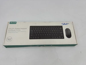New In Box Jelly Comb Ultra-Thin Wireless Keyboard And Mouse Combo White&Silver - Picture 1 of 5