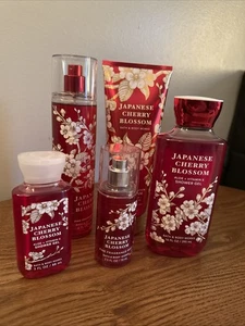 Bath & Body Works Japanese Cherry Blossom  5 Pc Bath Set - Picture 1 of 8