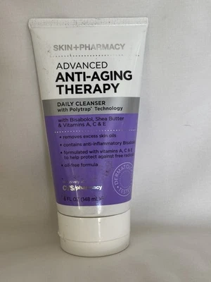 SKIN+PHARMACY Advanced ANTI-AGING THERAPY Daily cleanser 5 Oz NEW - Image 1 of 4