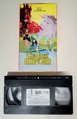 The Last Unicorn VHS Tape Alan Arkin Jeff Bridges Mia Farrow ITC Rankin Bass - Image 1 of 4