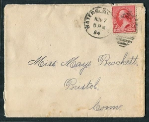 1894 Brief Waterbury nach Bristol CT Connecticut Postgeschichte erhalten Poststempel - Bild 1 von 2
