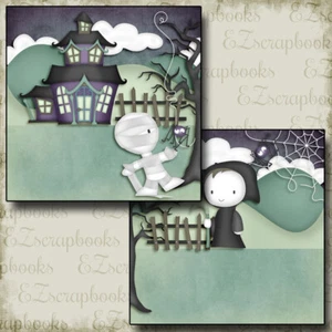 Jeepers Creepers NPM - Halloween - 2 Premade Scrapbook Pages - EZ Layout 4339 - Picture 1 of 2