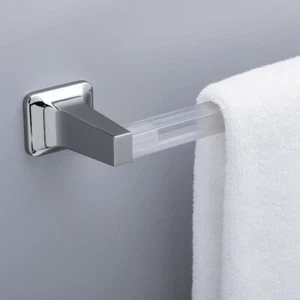 24 Inch Towel Bar Replacement Plastic Spring Loaded End Bathroom Bath Rack Home - Picture 1 of 1