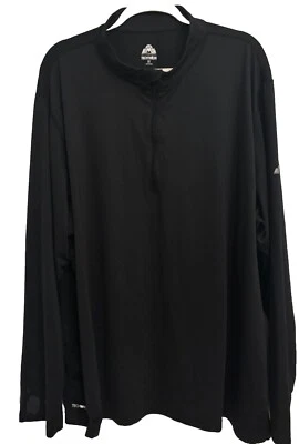 EMS Eastern Mountain Sports Shirt Mens 3XL Tech Wick Blk 1/4 Zip Hiking Outdoors Foto 1 de 4
