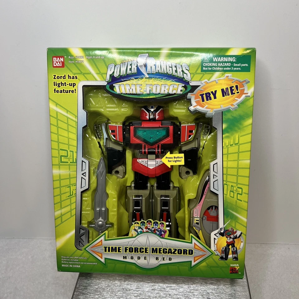 Power Rangers Time Force Megazord Mode Red Figure 8” Bandai Brand New Sealed - Image 1 of 4
