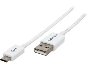 StarTech.com 2m White Micro USB Cable - A to Micro B - Picture 1 of 3