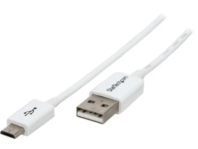 StarTech.com 2m White Micro USB Cable - A to Micro B - Image 1 of 3