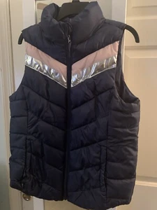 SO Womens Juniors Vest Coat Jacket Navy Size L LARGE - Picture 1 of 2