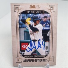 2023 South Atlantic SAL Top Prospects Abrahan Gutierrez RC Signed Pirates