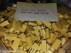 20pcs NOS PHILIPS KS443 133pF 63V 1% STYROFLEX HI-END POLYSTYRENE CAPS! - Picture 1 of 2