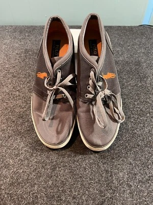 Zapatilla deportiva Polo Ralph Lauren para hombre Faxon cubierta baja lona caqui/naranja talla 11D Foto 1 de 4