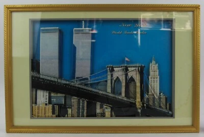 3D Layered Shadow Box Diorama Coated Paper New York World Trade Center 21x14” - Image 1 of 4