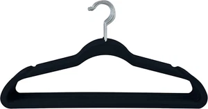 10 perchas abrazables de terciopelo súper delgadas en negro nuevas - Imagen 1 de 12