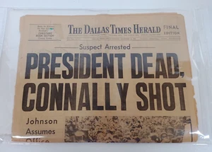 Dallas Times Herald Kennedy President Dead Newspaper Nov 22 1963 Final Edition - Picture 1 of 9