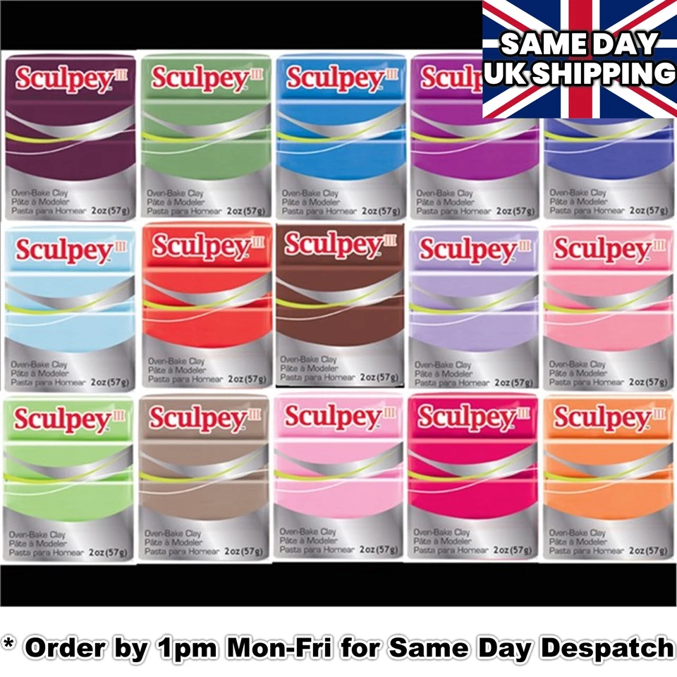 SCULPEY & FIMO 30 BLOCKS SCULPEY iii 3 111 Polymer Clay (1680g) - fast delivery