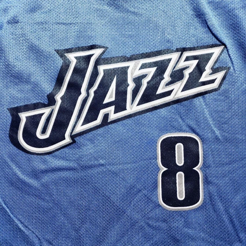 Utah Jazz Jersey Mens Medium Blue Sleeveless #8 Williams NBA Adidas Cover
