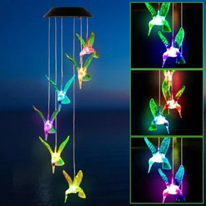 Solarek LED Solar Hummingbird Wind Chime*free shipping* - Picture 1 of 4