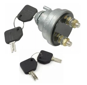 Keyed Master Battery Disconnect Switch 2 post SPST kill cut off + 2 extra Keys c - Picture 1 of 2