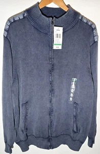 Cabelas Mens Fall Sweater/Jacket Cobalt Blue Large Tall Full Zip - Picture 1 of 19