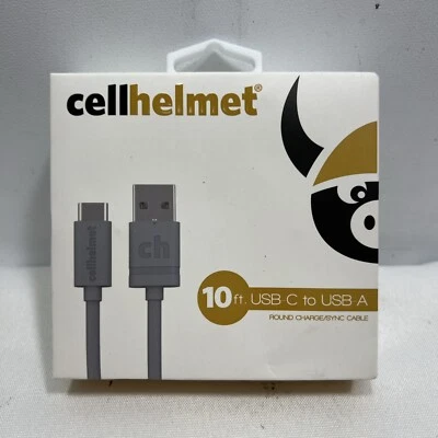 CellHelmet 10 Foot USB-C to USB-A Charging/Syncing Cable ~ NEW SEALED - Image 1 of 4