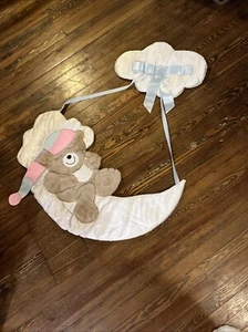 Vintage Nursery Decor Teddy Beddy Bear Brushcreek Creative Fabric Wall Pieces - Picture 1 of 8