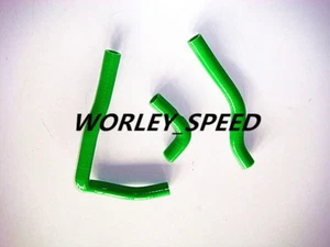 GREEN SILICONE RADIATOR/COOLANT HOSE FOR KAWASAKI KX65 2000-2012 00-12 - Bild 1 von 7