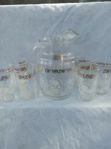 Vintage, retro, MCM, Federal Glass Homestead Beverage Set (New In Box) - Picture 1 of 6