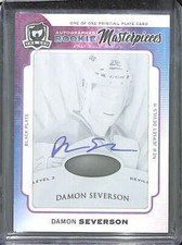 2014-15 Upper Deck The Cup Rookie Masterpieces Autograph #TRI185 Damon Severson 