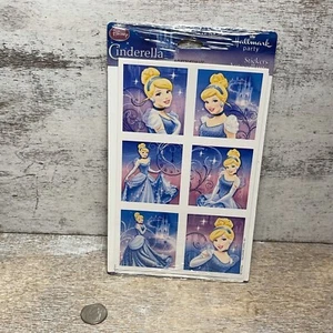 Hojas de pegatinas Disney Hallmark Party Cenicienta 4 cuentas 1,5" cada una nueva - Imagen 1 de 14