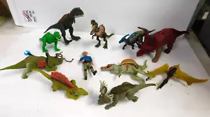 JURASSIC WORLD COLLECTION, LOOSE LOT OF 10 DINOSAURS, WILD ROAR DIABLOCERATOPS - Picture 1 of 19